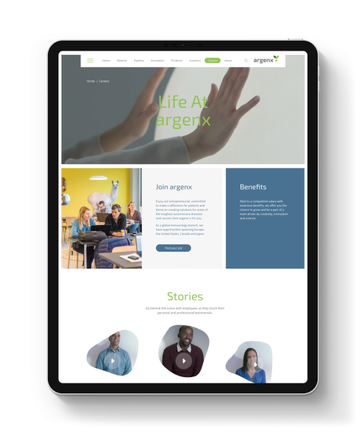 argenx - Careers webpage
