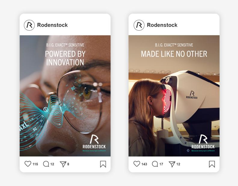 Rodenstock - B.I.G. Exact Sensitive - Social media posts