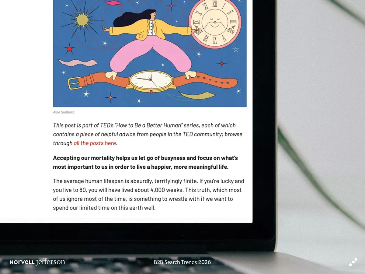 b2b search trends 2026 first get these 10 basics right